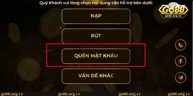 Hướng dẫn đăng nhập GO88 chỉ với 3 giây nhanh chóng 3 Xử lý lỗi quên mật khẩu khi truy cập vào GO88